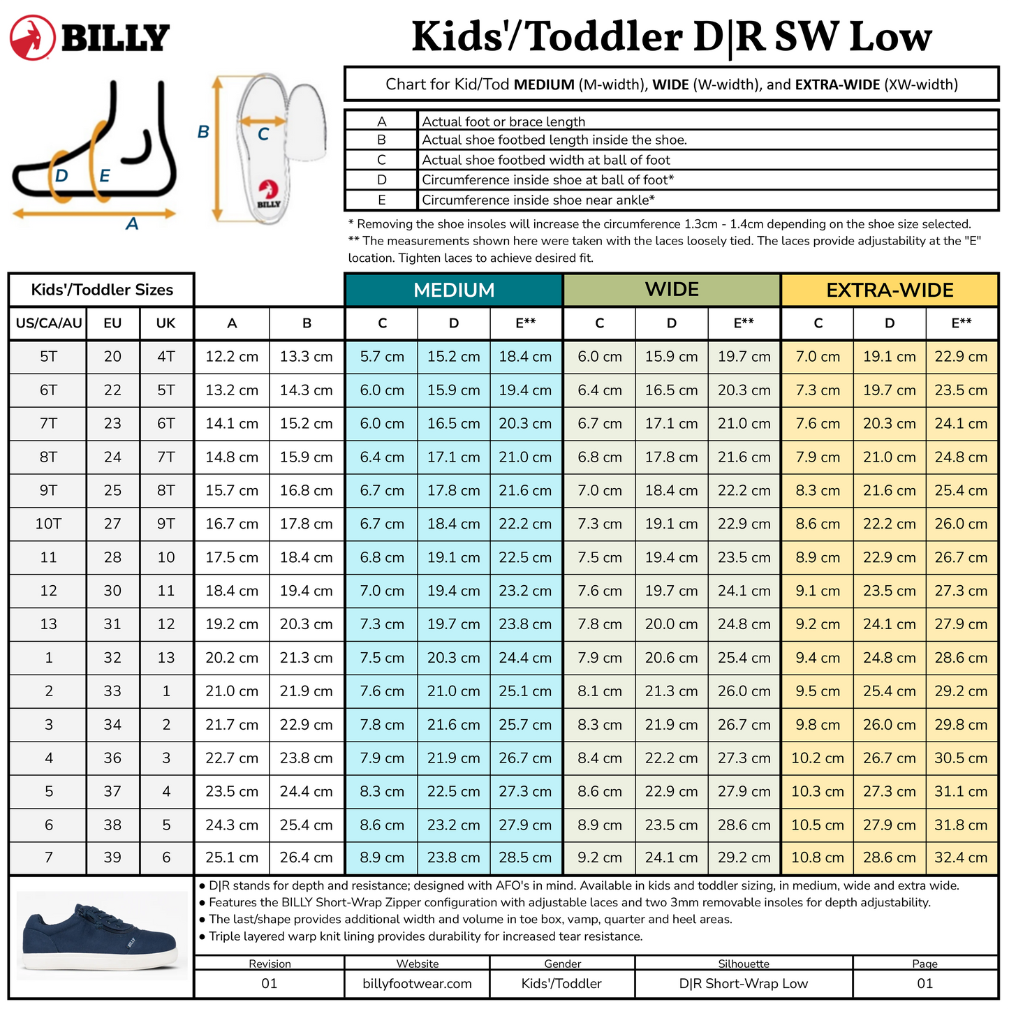 Lacivert BILLY D|R II Short Wrap Alçak