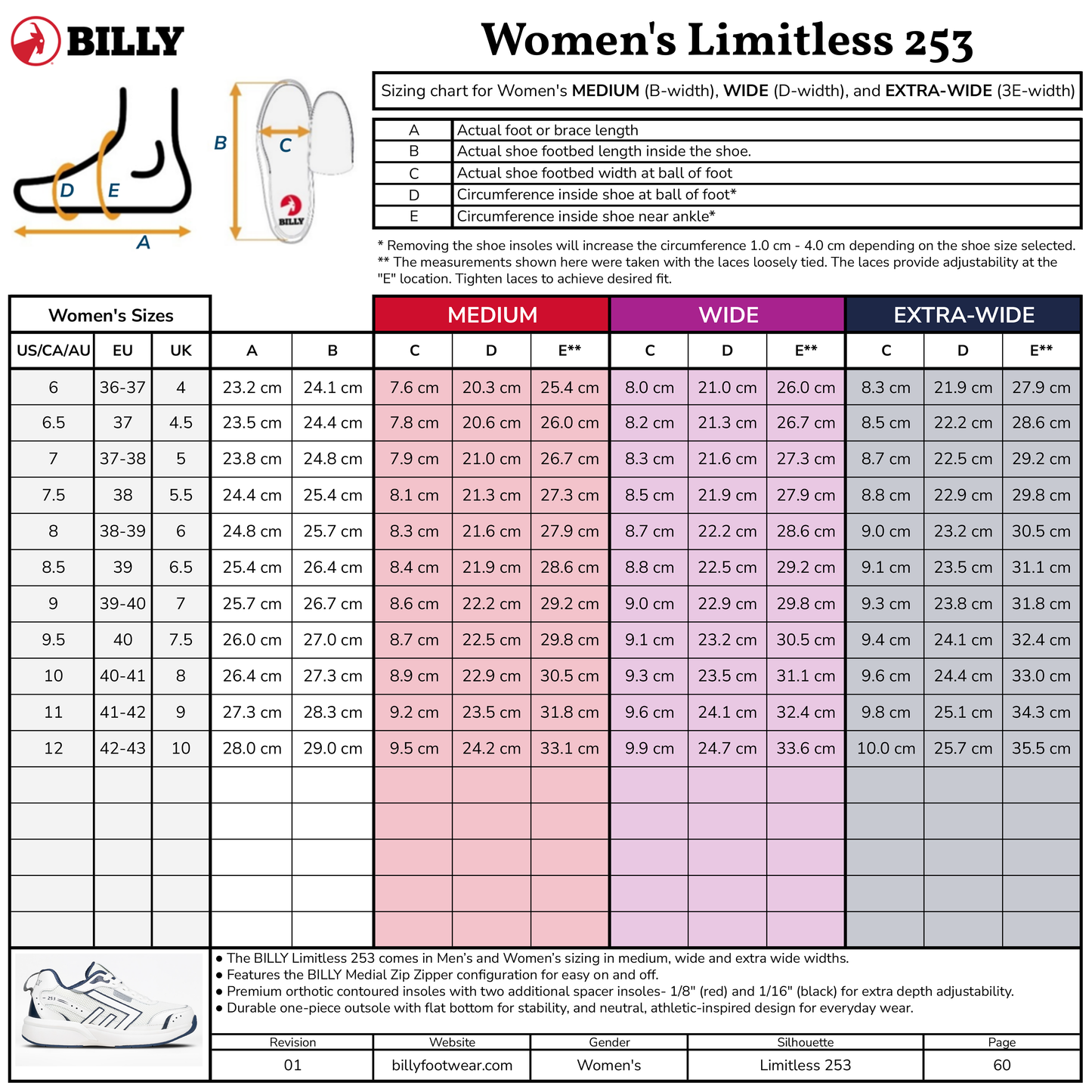 Kadın Beyaz/Lacivert BILLY Limitless 253