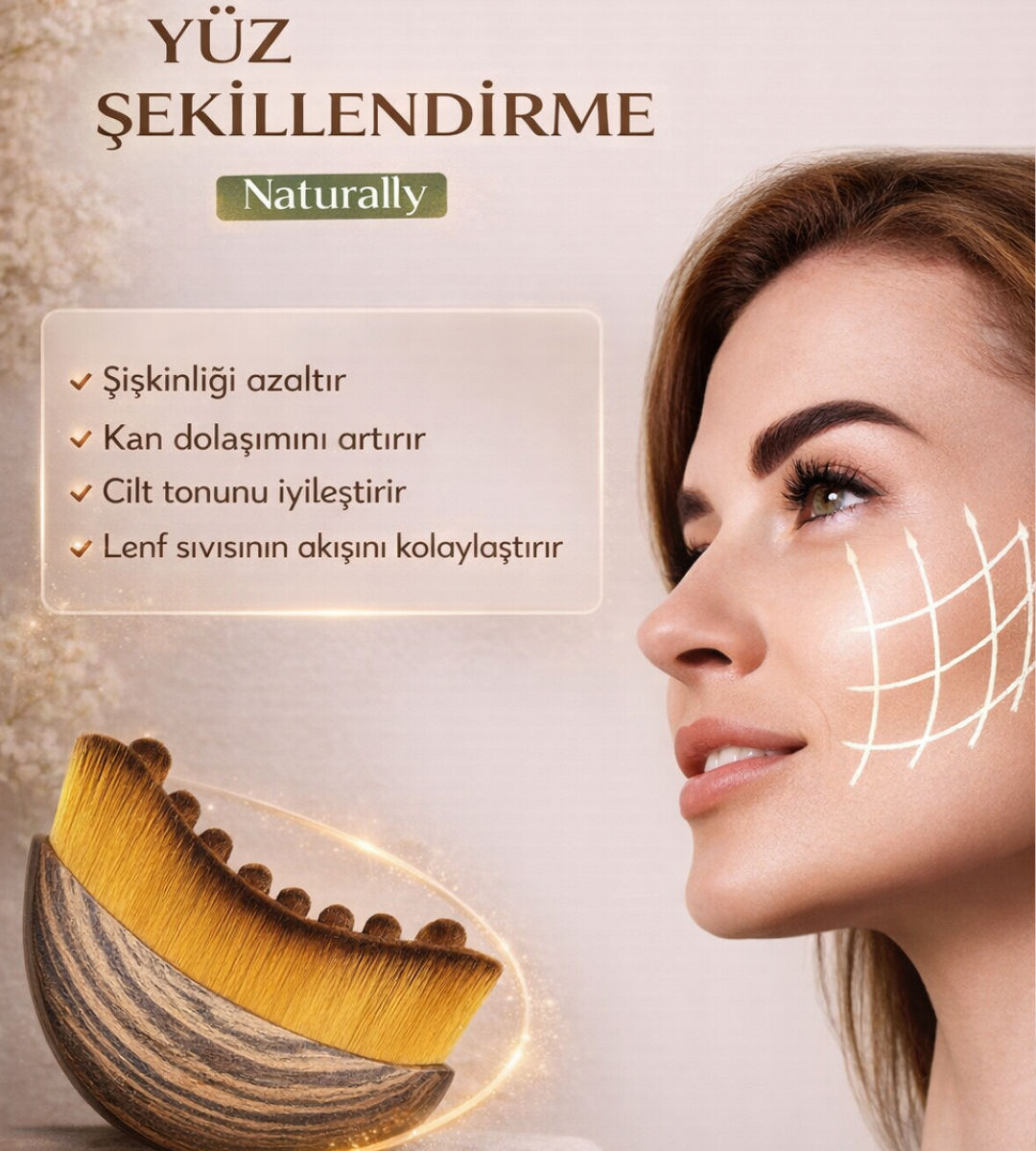 Lenf Drenaj ve Çene Şekillendirme Fırçası