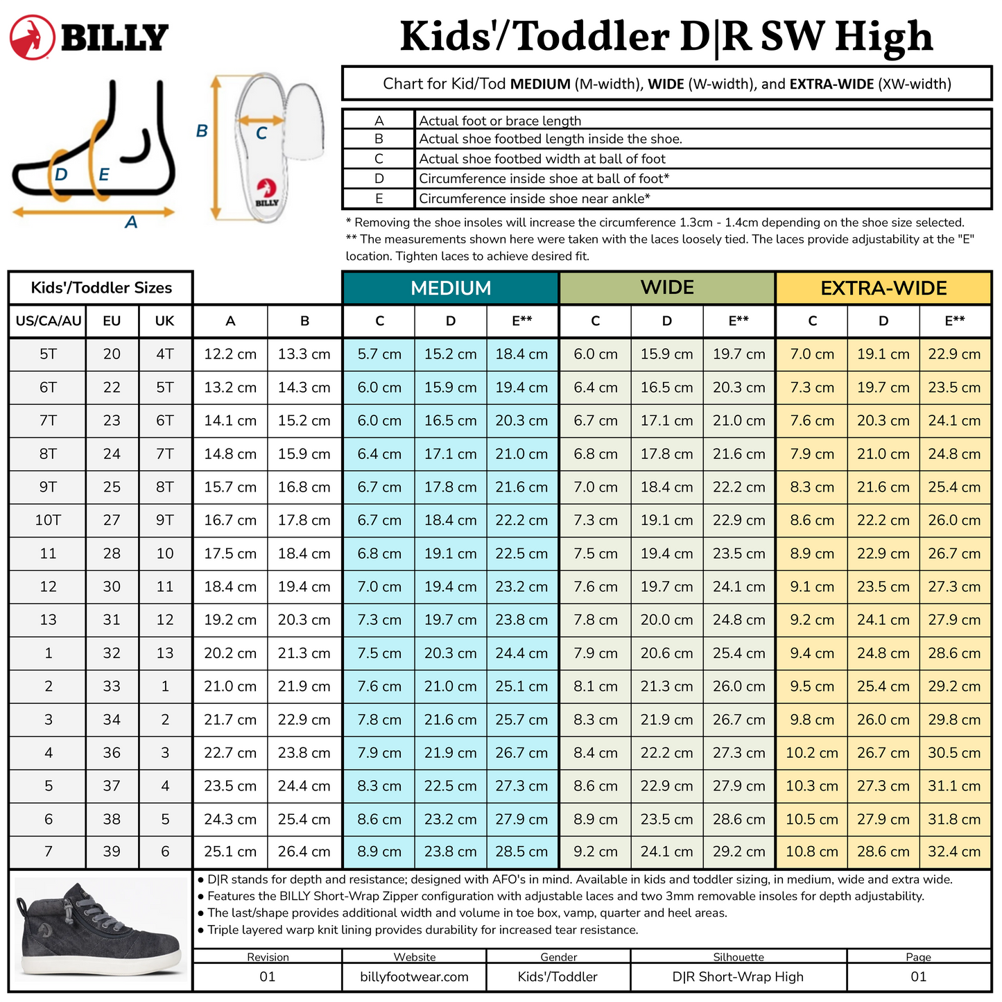 Siyah to the Floor BILLY D|R II Short Wrap Bilekli