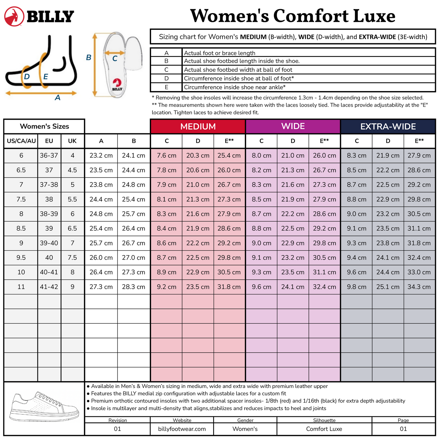 Kadın Siyah Deri BILLY Konfor Luxe