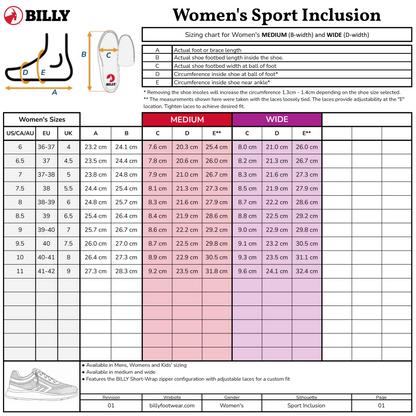 Kadın Beyaz BILLY Sport Inclusion