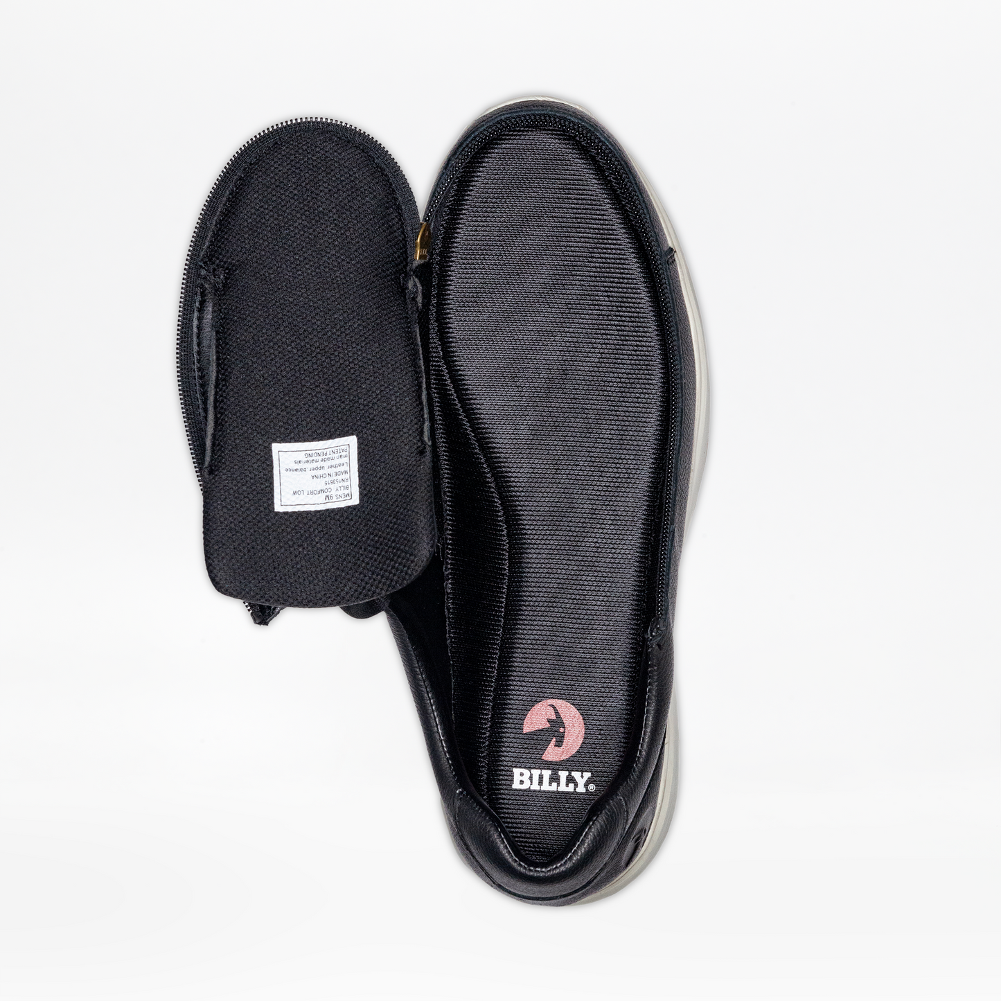 Erkek Siyah Deri BILLY Konfor Alçak