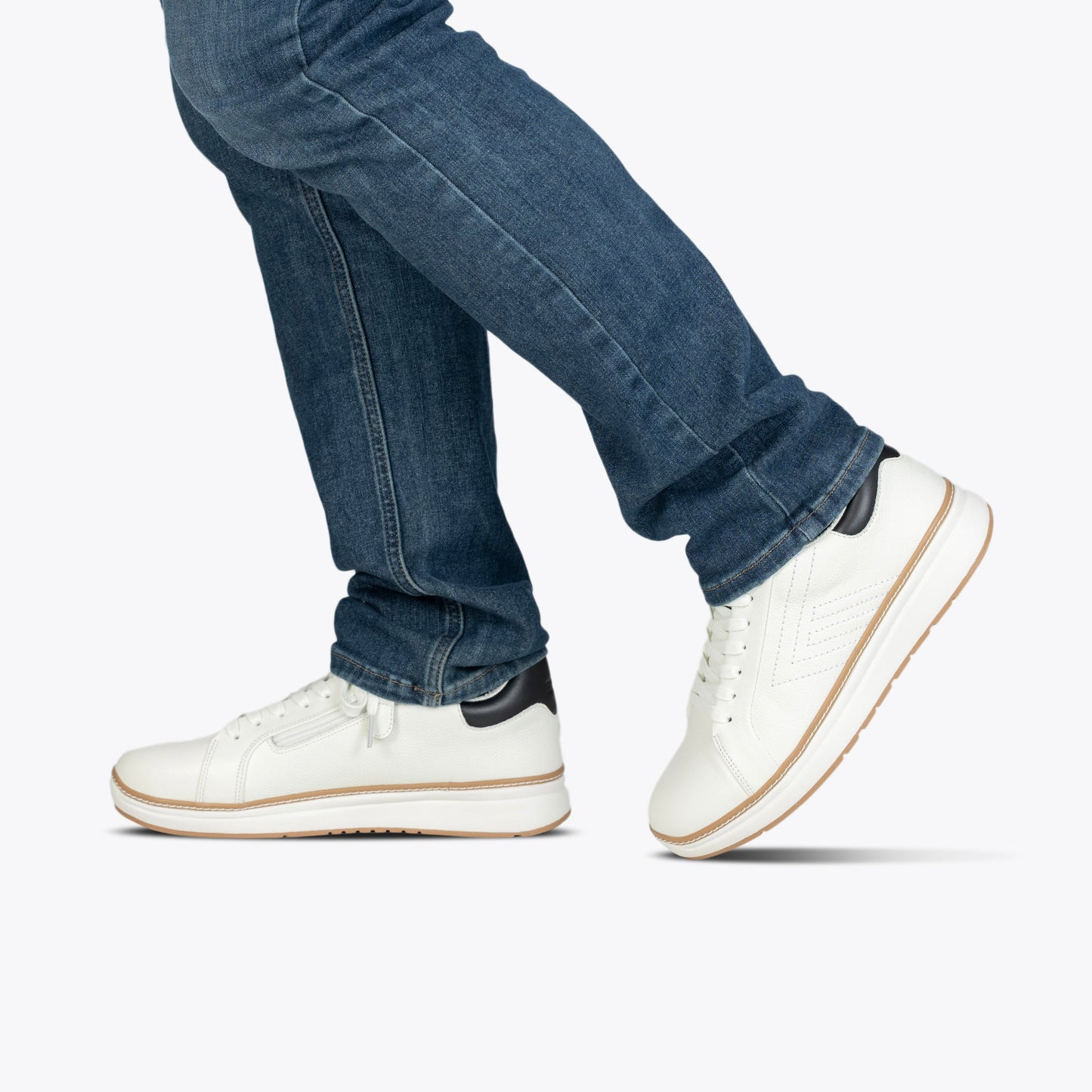 Erkek Beyaz Deri BILLY Konfor Luxe