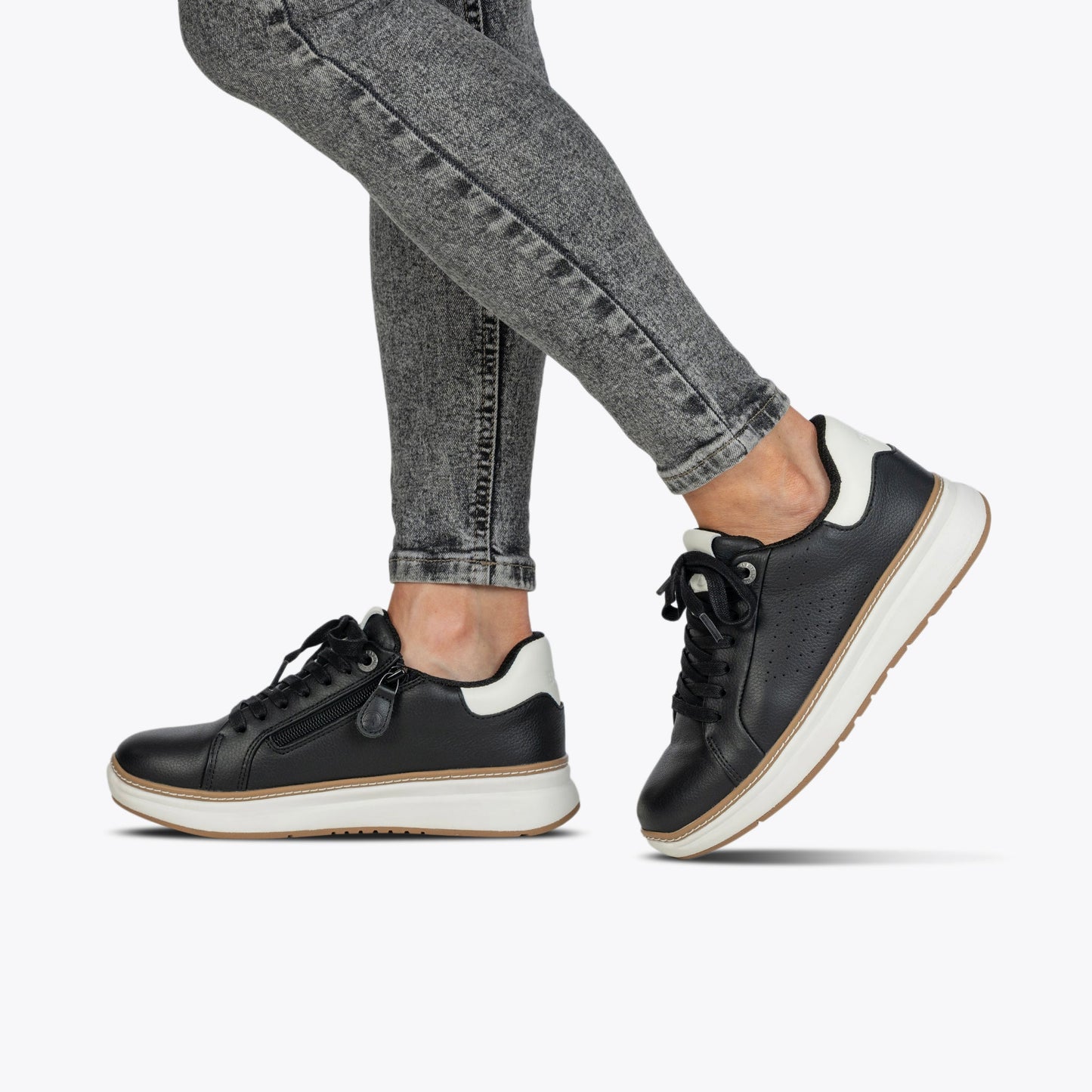 Kadın Siyah Deri BILLY Konfor Luxe