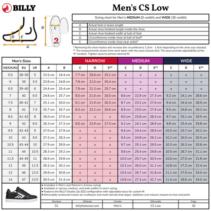 Erkek Beyaz/Siyah BILLY CS Alçak